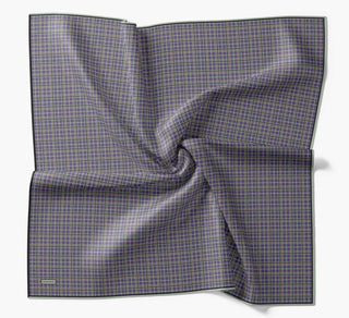 Twill İpek Eşarp Ekose Mor