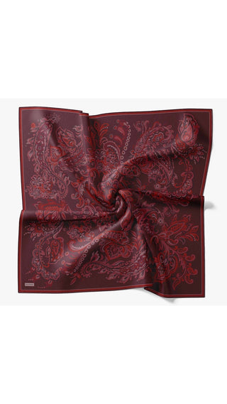 Twill İpek Eşarp Ethnic Paisley Mürdüm - Twill İpek Eşarp - | Silk Home