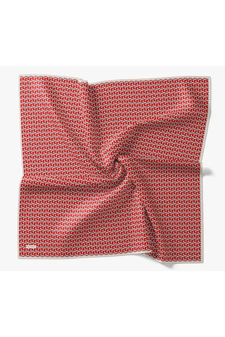 Twill İpek Eşarp Geometric Pattern Kırmızı