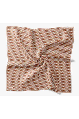 Twill İpek Eşarp Geometric Pattern Sütlü Kahve - Twill İpek Eşarp - | Silk Home