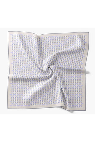 Twill İpek Eşarp Geometrik Bej