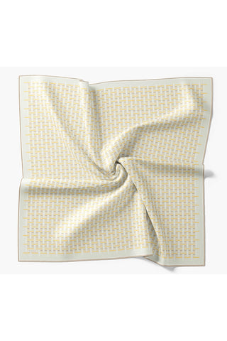 Twill İpek Eşarp Geometrik Taş