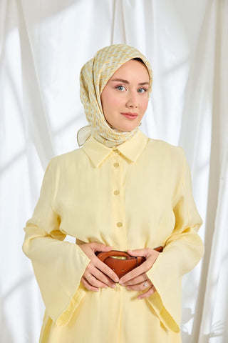 Twill İpek Eşarp Geometrik Taş