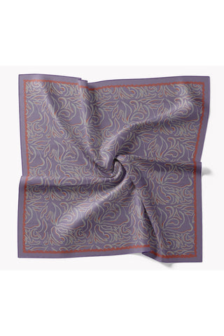 Twill İpek Eşarp Line Mor