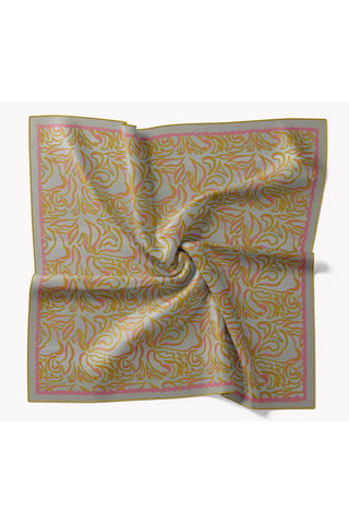 Twill İpek Eşarp Line Su Yeşili