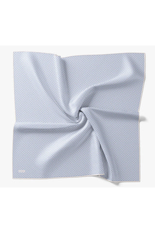 Twill İpek Eşarp Micro Kare Mavi