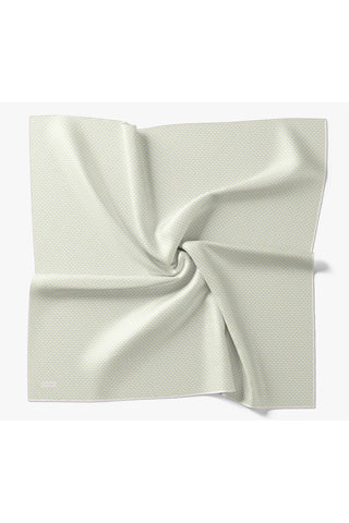 Twill İpek Eşarp Micro Kare Yeşil - Twill İpek Eşarp - | Silk Home