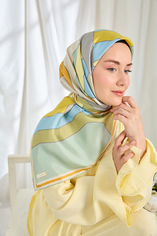 Twill İpek Eşarp Mid-Century Mint Yeşili