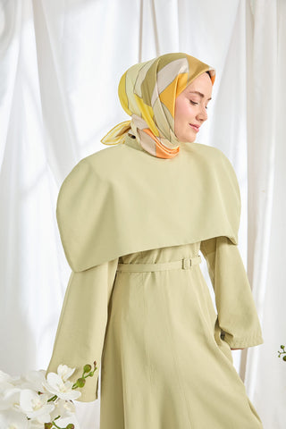 Twill İpek Eşarp Mid-Century Sarı