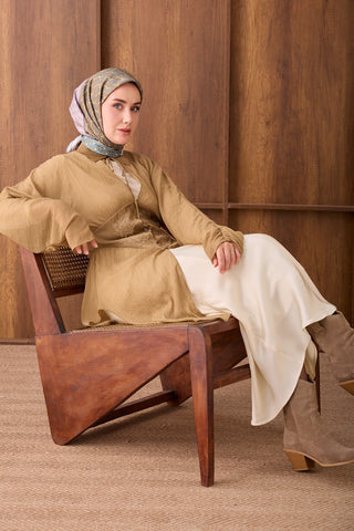 Twill İpek Eşarp Mihenk Koyu Turkuaz - Twill İpek Eşarp - | Silk Home