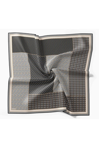 Twill İpek Eşarp Mihenk Siyah - Twill İpek Eşarp - | Silk Home