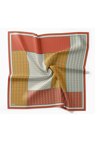 Twill İpek Eşarp Mihenk Turuncu - Twill İpek Eşarp - | Silk Home