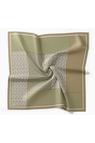 Twill İpek Eşarp Mihenk Yeşil - Twill İpek Eşarp - | Silk Home