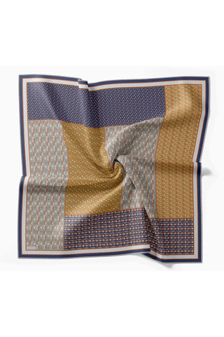 Twill İpek Eşarp Mihenk Yeşil Kahve - Twill İpek Eşarp - | Silk Home