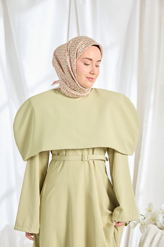 Шелковый платок Twill "Мини букет" кремовый