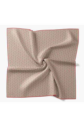 Шелковый платок Twill "Мини букет" кремовый