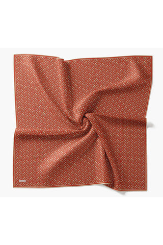 Шелковый платок саржевого плетения Twill «Мини-букет» Гранатовый цветок