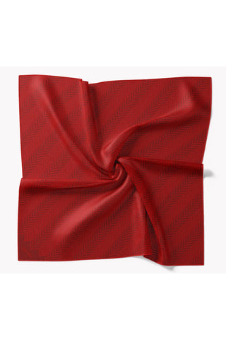 Twill İpek Eşarp Minimal Desen Bordo 90x90