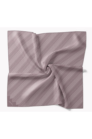 Twill İpek Eşarp Minimal Desen Kahverengi 90x90