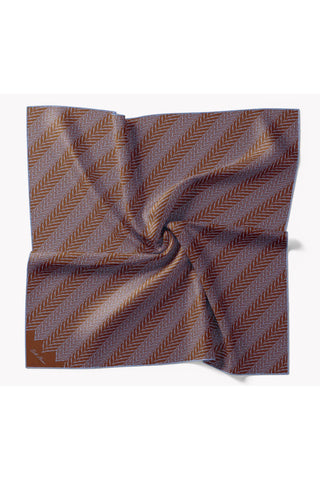 Twill İpek Eşarp Minimal Desen Kiremit 90x90