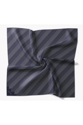 Twill İpek Eşarp Minimal Desen Koyu Mor 90x90