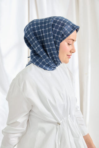Twill İpek Eşarp Monogram Açık Gri
