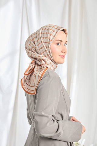 Twill İpek Eşarp Monogram Bebe Mavisi