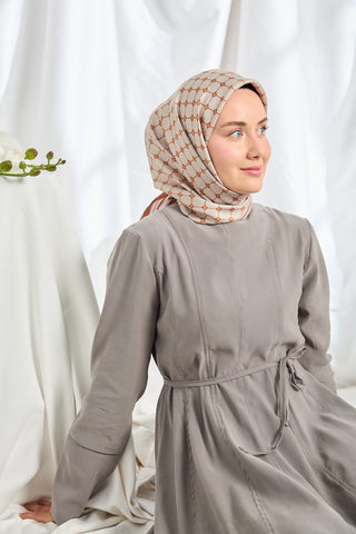 Twill İpek Eşarp Monogram Bebe Mavisi