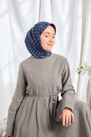 Twill İpek Eşarp Monogram Bej