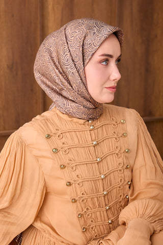 Twill İpek Eşarp Monokromatik Altın Sarısı - Sura İpek Eşarp - | Silk Home