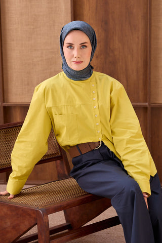 Twill İpek Eşarp Monokromatik Lacivert - Sura İpek Eşarp - | Silk Home