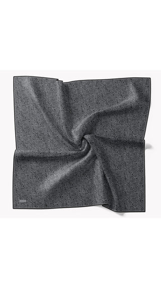Twill İpek Eşarp Monokromatik Siyah - Sura İpek Eşarp - | Silk Home