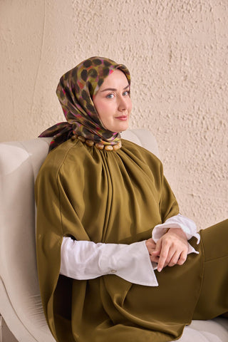 Twill İpek Eşarp Noiré Kahverengi 90x90