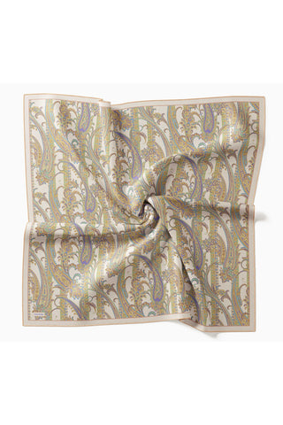 Twill İpek Eşarp Ottoman Paisley Ekru