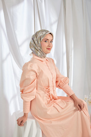 Twill İpek Eşarp Ottoman Paisley Ekru