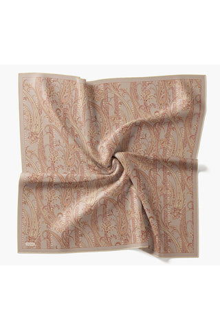 Twill İpek Eşarp Ottoman Paisley Gri