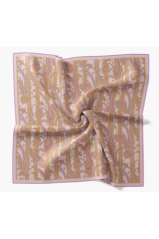 Twill İpek Eşarp Ottoman Paisley Pembe
