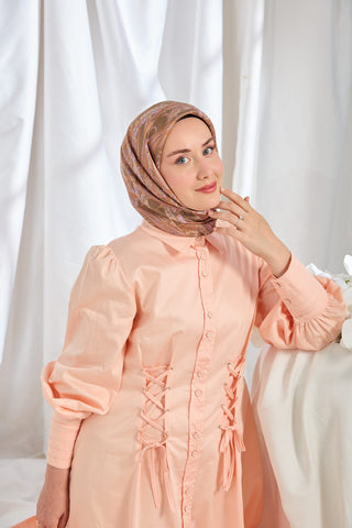 Twill İpek Eşarp Ottoman Paisley Yeşil Kahve