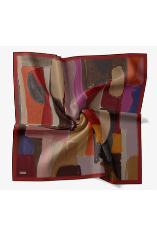 Twill İpek Eşarp Painterly Kahverengi