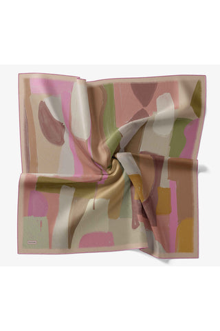 Twill İpek Eşarp Painterly Pembe