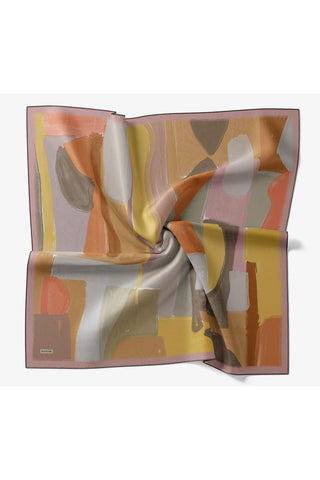 Twill İpek Eşarp Painterly Turuncu
