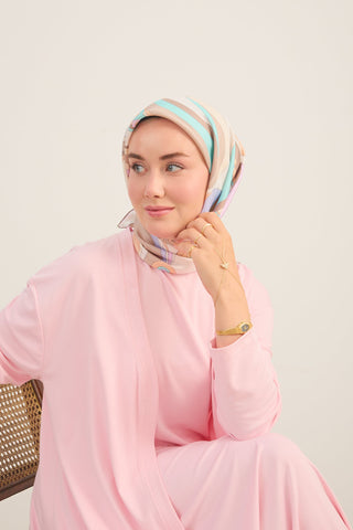 Twill İpek Eşarp Retro Paisley Yavruağzı