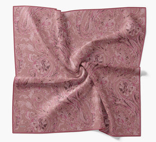 Twill İpek Eşarp Royale Şal Desen Kiremit 90x90