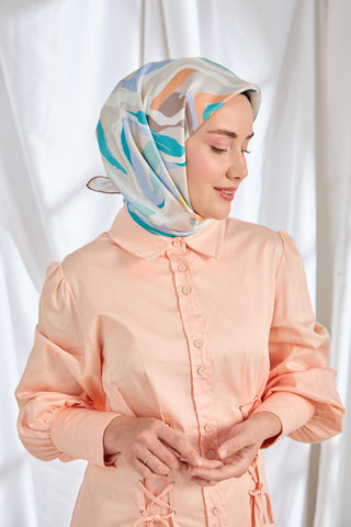 Twill İpek Eşarp Soyut Lila