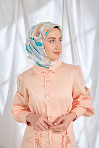 Twill İpek Eşarp Soyut Lila