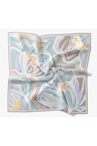 Twill İpek Eşarp Soyut Lila - Twill İpek Eşarp - | Silk Home