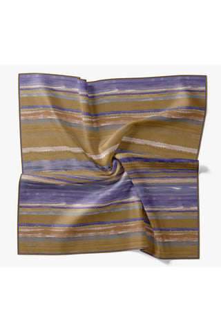 Twill İpek Eşarp Terra Waves Gece Mavisi - Twill İpek Eşarp - | Silk Home