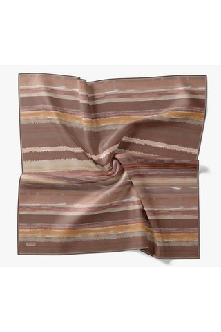 Twill İpek Eşarp Terra Waves Gül Kurusu - Twill İpek Eşarp - | Silk Home