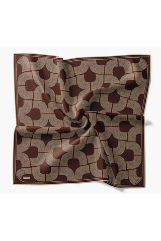 Twill İpek Eşarp Vega Acı Kahve - Twill İpek Eşarp - | Silk Home