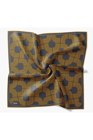Twill İpek Eşarp Vega Antrasit - Twill İpek Eşarp - | Silk Home